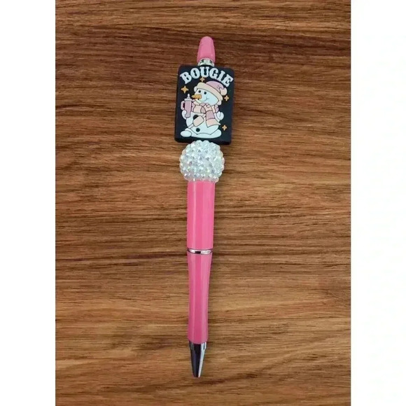 Custom beaded pens. Bougie Snowman Gifts. Basket filler. Journal. Teen. Party - Picture 1 of 1
